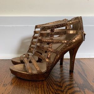 Franco Sarto gold heels